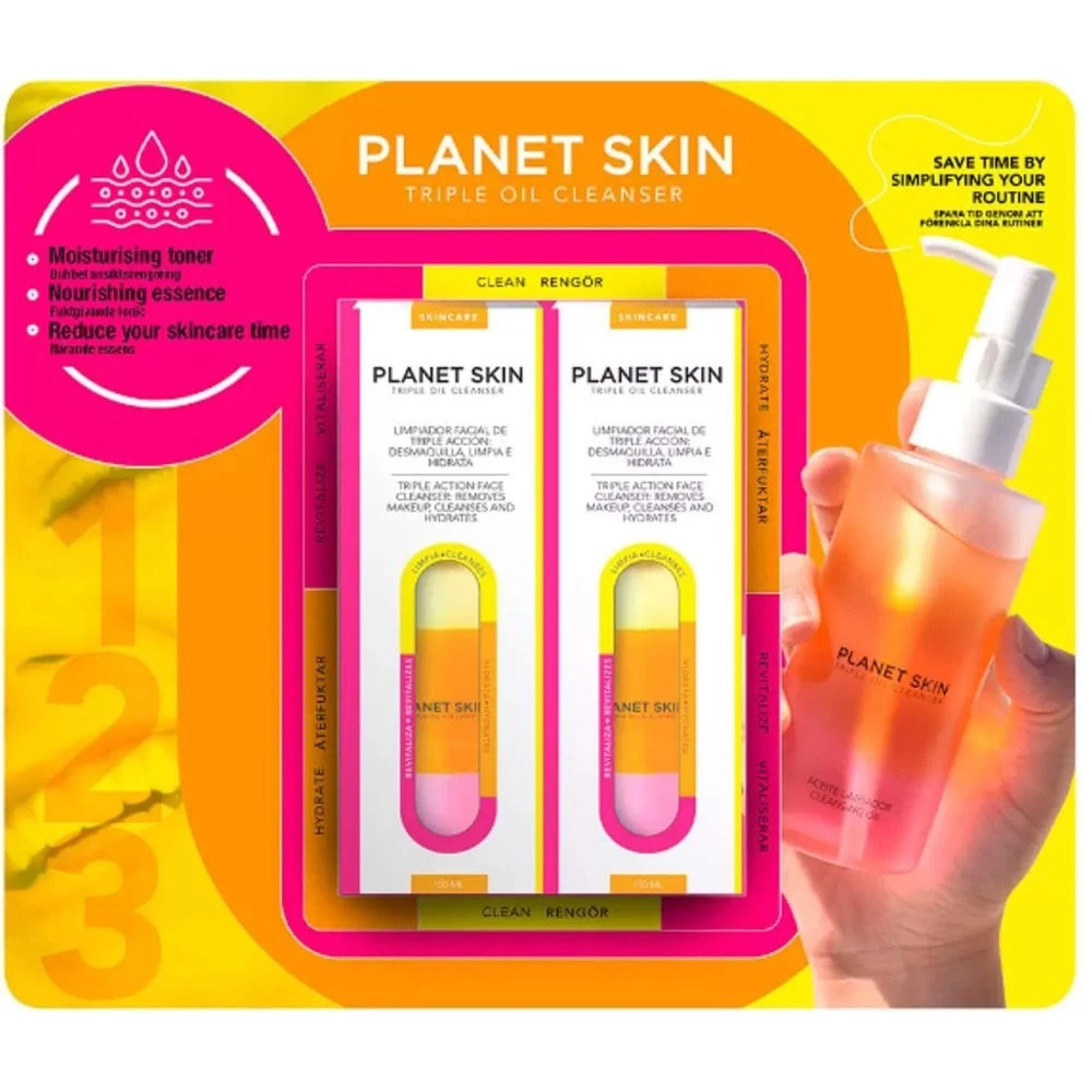 Planet Skin Triple Oil Cleanser - 2 X 150ml